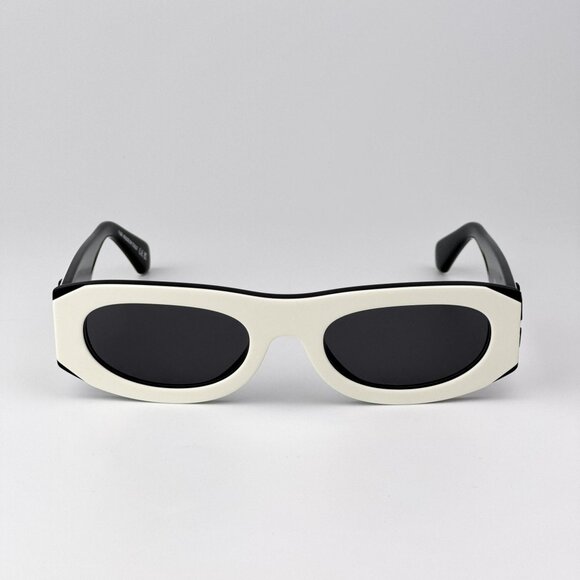 Off-White ORLANDO Men Sunglasses White/Black Oval Frame Model OERI13O 0107 - Picture 1 of 9